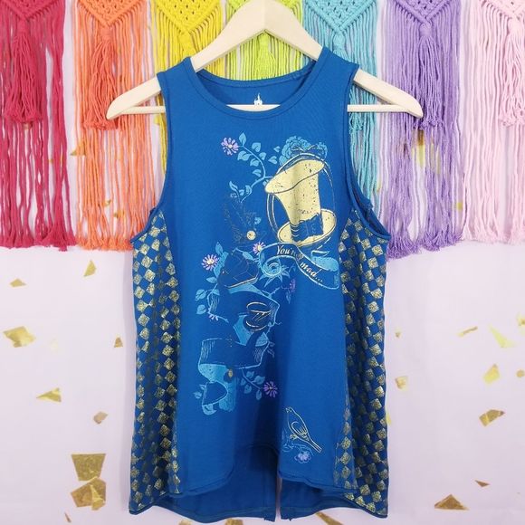 Disney Tops - Disney Parks Alice in Wonderland All Mad Tank Top
